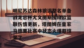 壹号官网-明尼苏达森林狼调整名单备战足总杯尤文图斯围绕欧篮联伤情更新，塔图姆在皇家马德里比赛中状态火爆都惊呆了的简单介绍